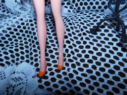 orange closed heels view